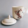 Керамічна чашка в китайському стилі "Цвітіння вишні" (330мл)